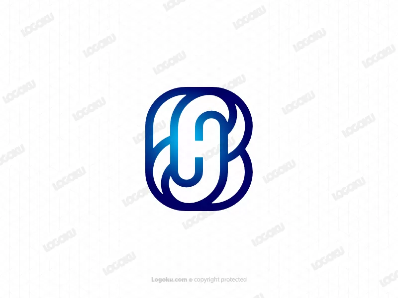 شعار هوية حرف Bh Hb Infinity Monogram