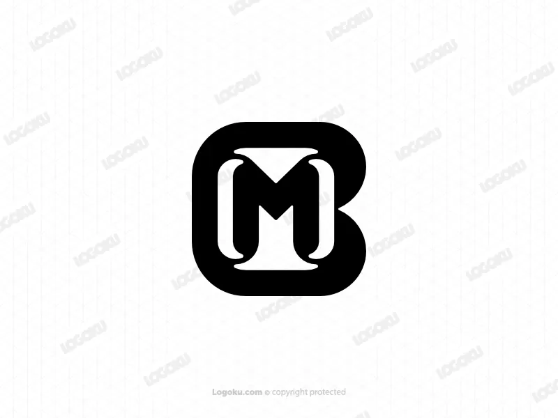 Letra Bm Inicial Mb Identidad Logotipo Icónico