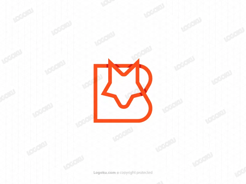 Letter B Fox Monogram