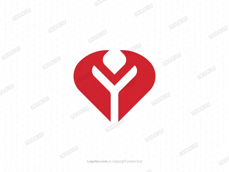 Letra Ym Logotipo De Amor