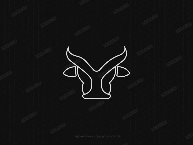 Letter Y Bull Head Logo Bull Logo