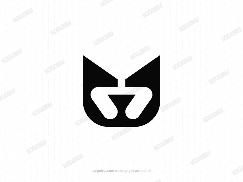 Logotipo De Perro Letra U Moderno