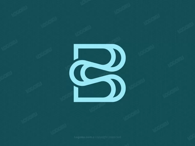 Minimalistisches Logo Mit Wassertropfen-buchstabe B
