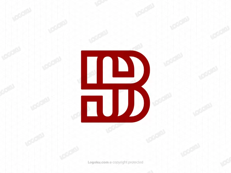 Letter Bs Sb Line Logo