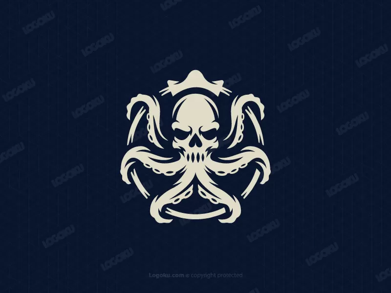 Logo Du Crâne De Kraken