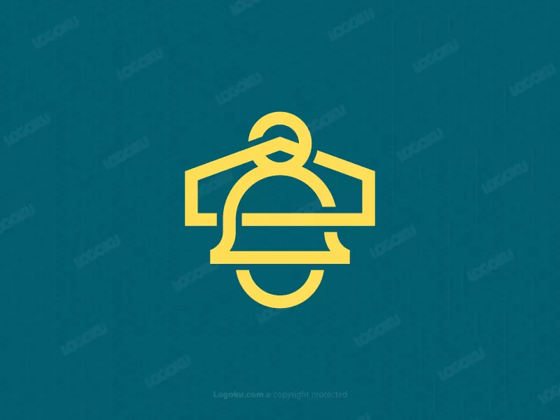Minimalistisches Hausglocken-logo