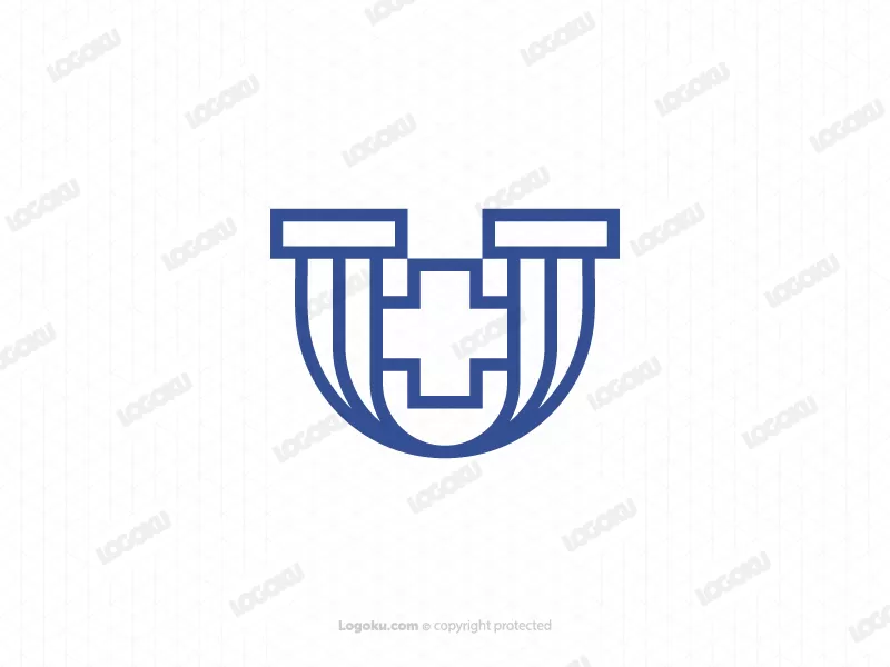 Simple Medical Letter U Logo