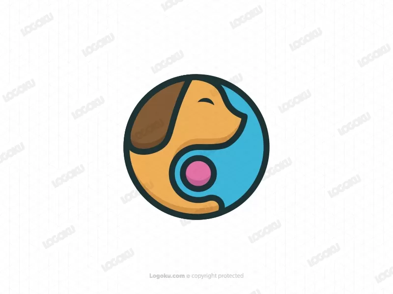 شعار كرة لعب الكلب
