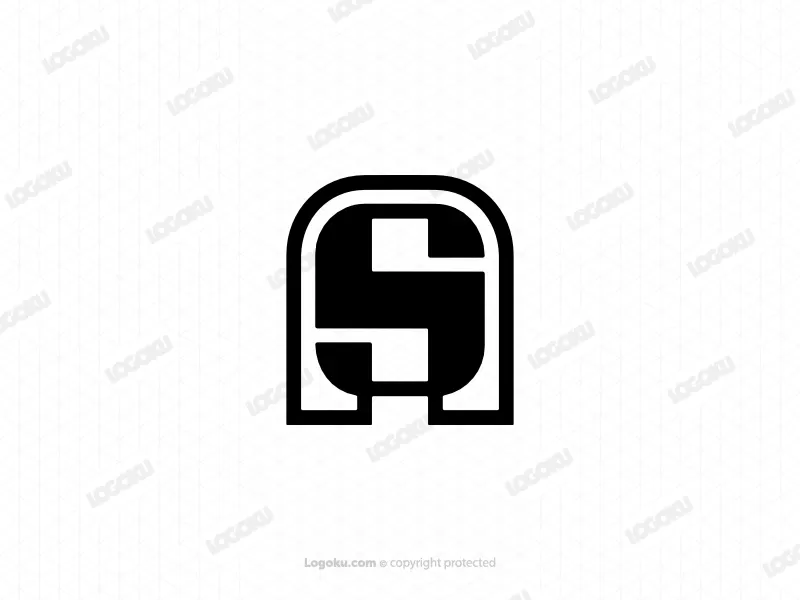 Lettre Comme Logo Initial Du Monogramme De Typographie Sa