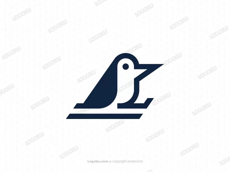 Logo D'oiseau Simple Emblématique