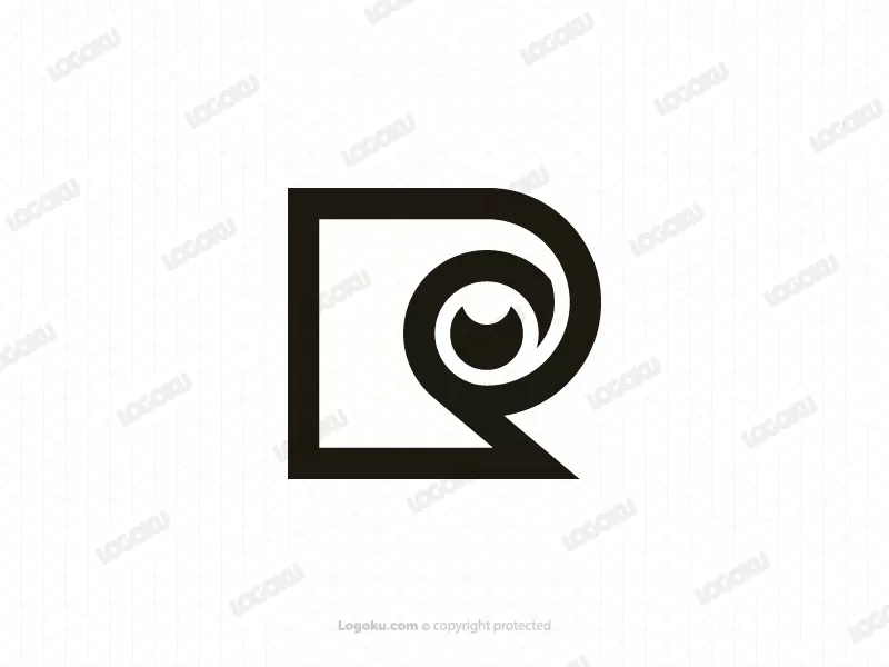 Logotipo De Cámara Minimalista Letra R