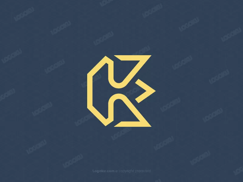 Elegantes Diamant-logo Mit Dem Buchstaben K