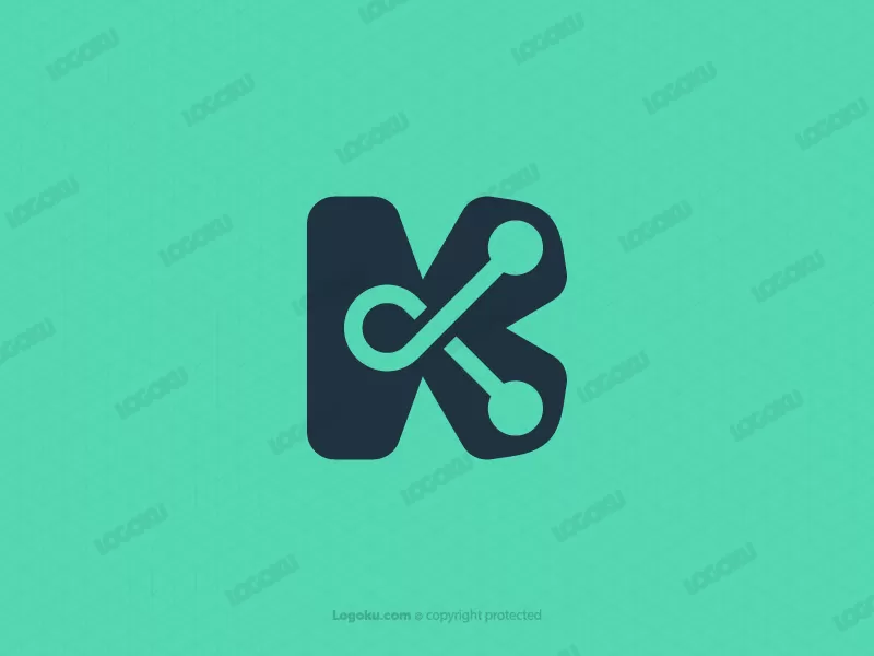 Modernes Technologie-logo Mit Dem Buchstaben K