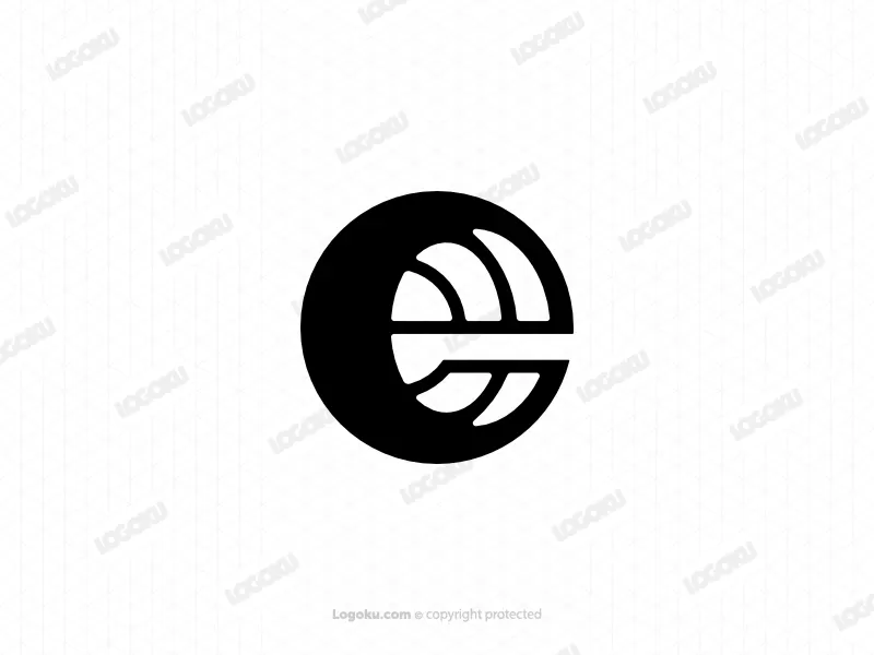 E-buchstabenlinien-technologie-logo