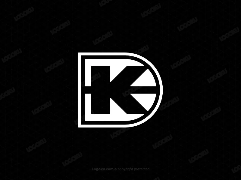 Dk Buchstabe Kd Anfangstypografie Monogramm-logo