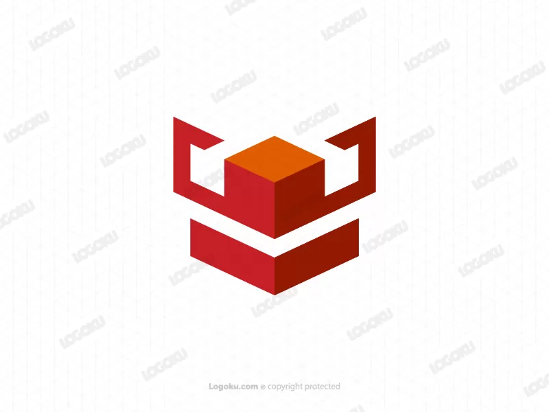 Logo Renard Cube Rouge