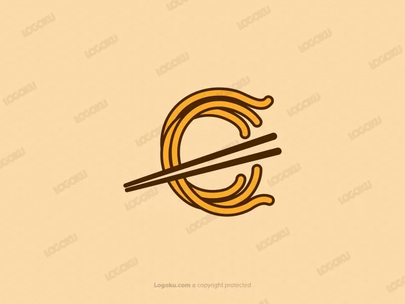 Logo De Nouilles Lettre C