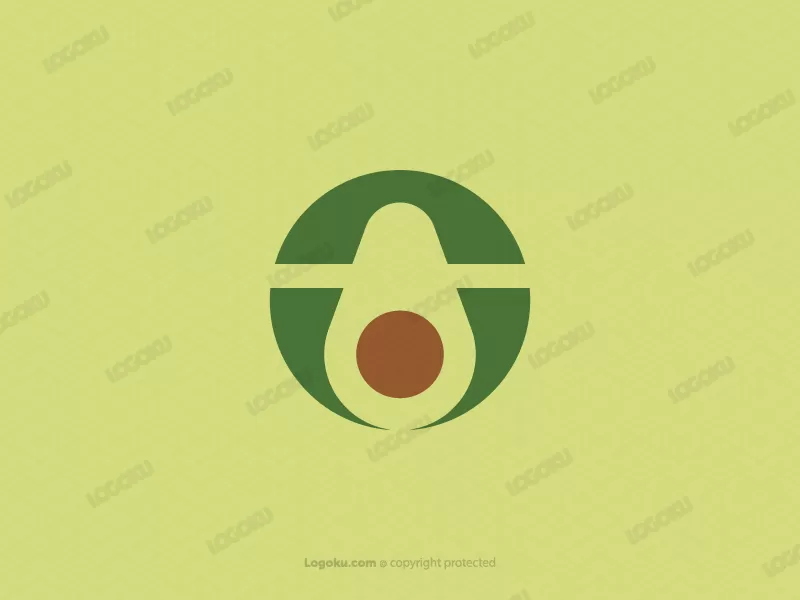 Modernes Avocado-logo Mit Dem Buchstaben T
