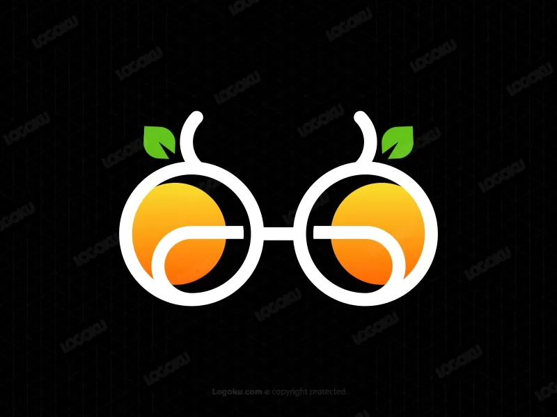 Letra H Infinito Fruta Naranja Logo