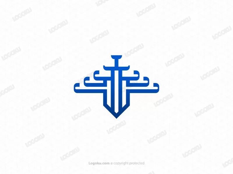 Ali della spada dello scudo blu