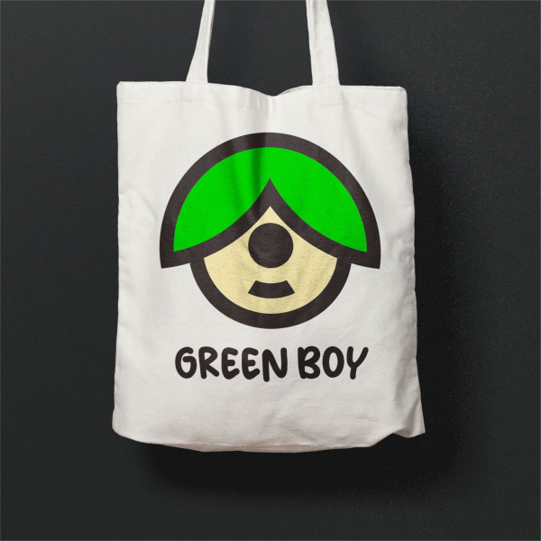 Grünes Jungenlogo