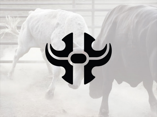 Logotipo  elegante de la letra H del toro