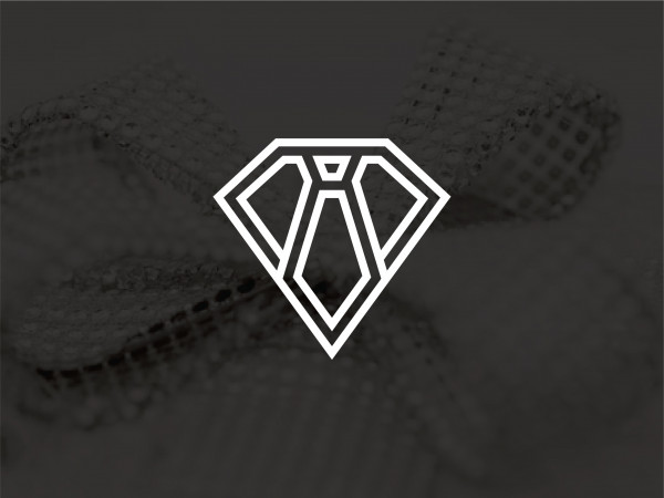 Logotipo  de corbata de diamante