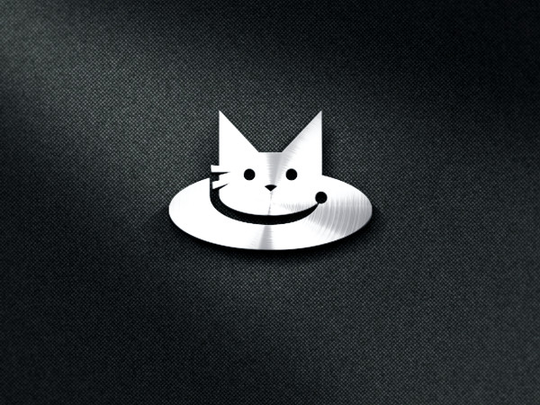 Logotipo de gato y sombrero Logo