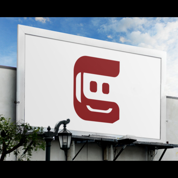 Logotipo del hombre sonriente de la letra C