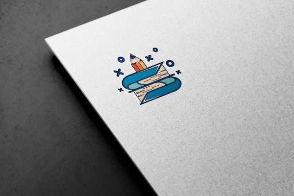 Book And Pencil S Letter Logo
