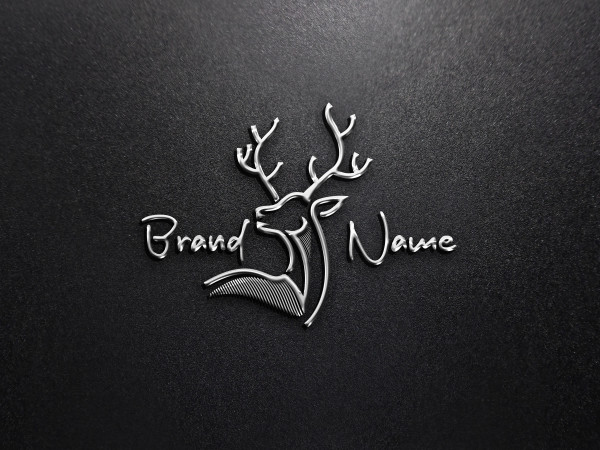 Logotipo Retro Deer Monogram