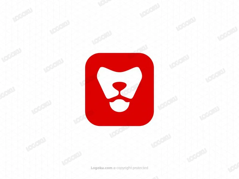 Testa di leone rosso
