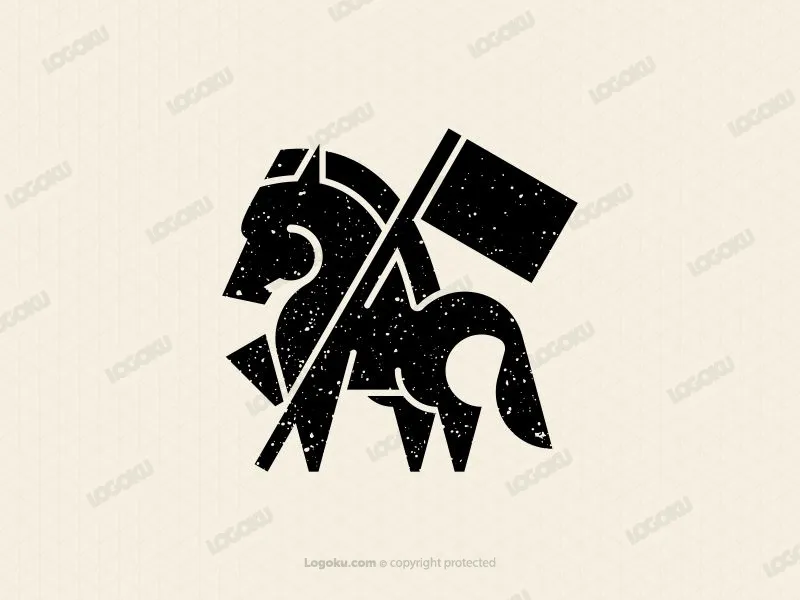 Bandiera Del Cavallo Logo Moderno