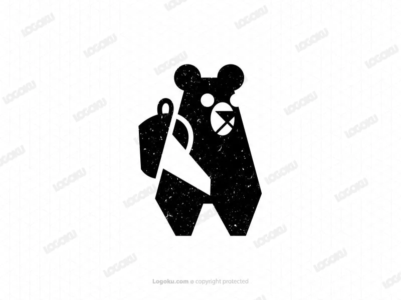 Borsa Orso Logo Geometrico