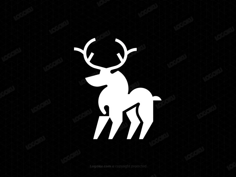 Cervo Logo Geometrico Semplice