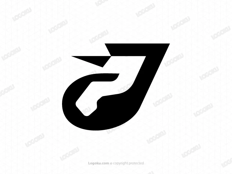 Buchstabe J-logo Mit Einem Pegasuskopf