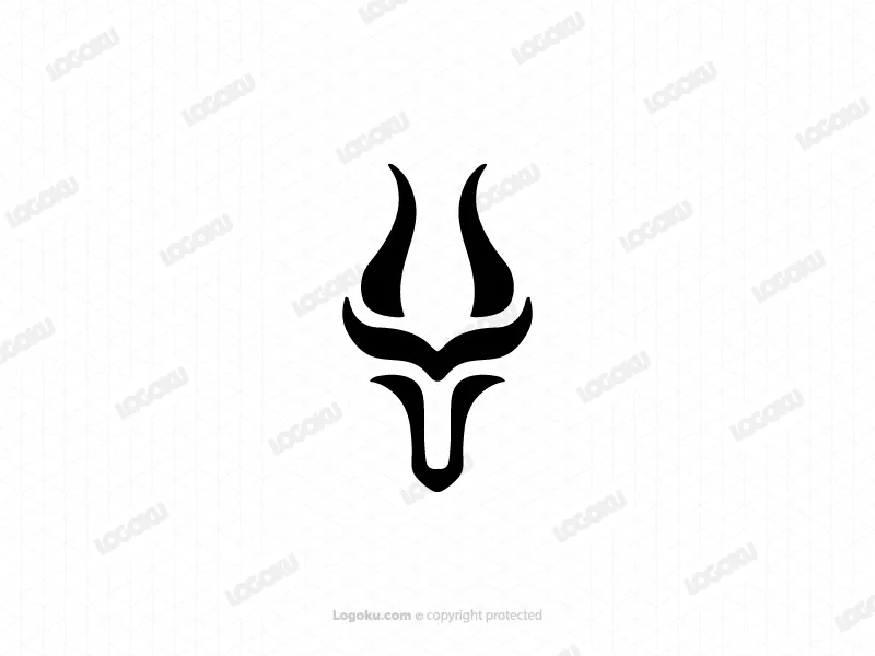 Un Logo Con Testa Di Orice Robusto E Minimalista