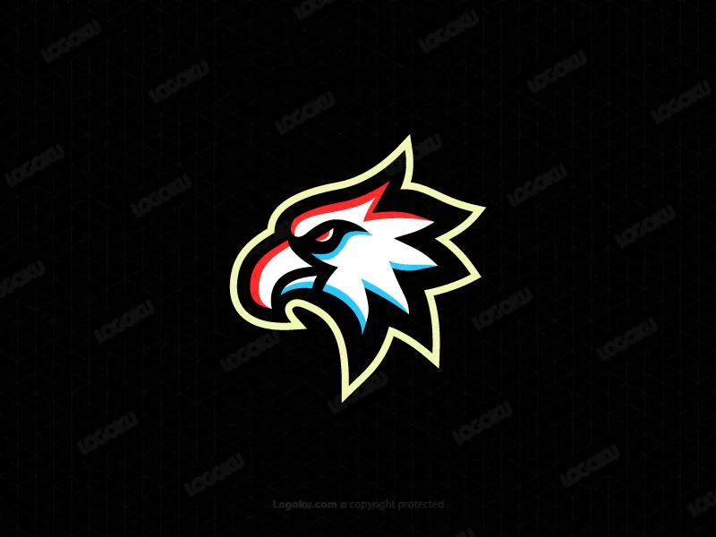 Un Logo Della Mascotte Sportiva Con La Testa Di Un'aquila