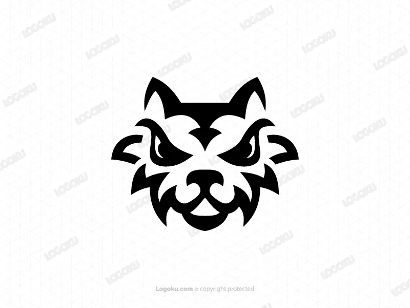 Un Logo Elegante E Iconico Con Il Volto Di Un Leone