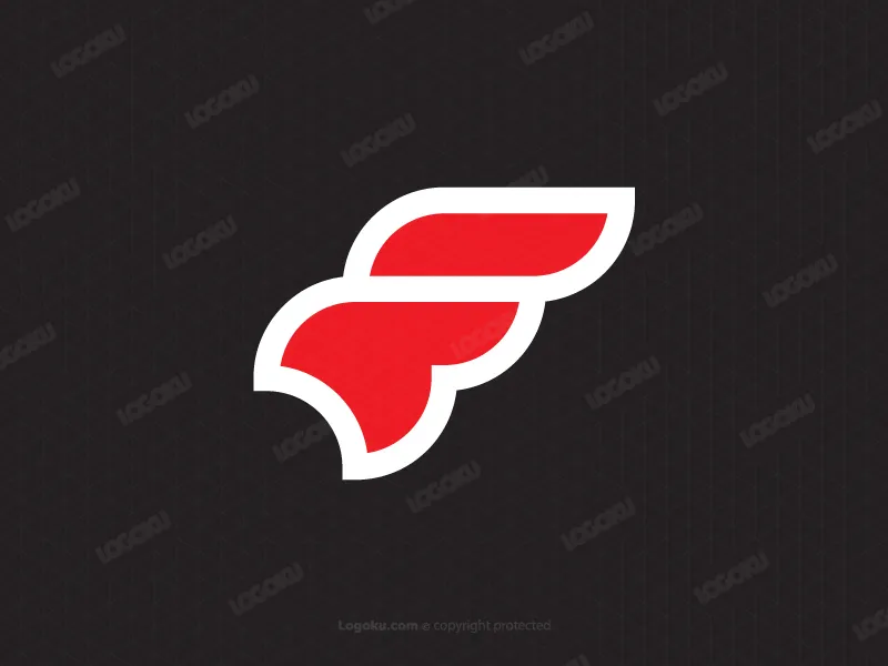 Aquila/falco E Moderno Logo Geometrico Con Lettera F