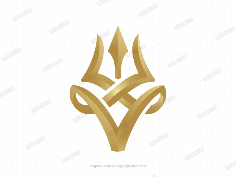 Antilope Con Logo Maestoso Del Tridente