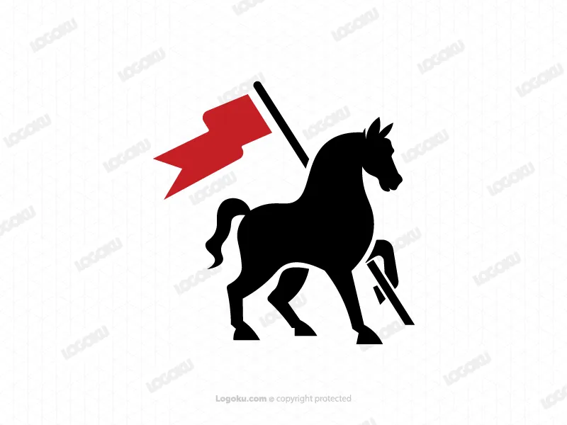 Bandiera Dell'asino, Logo Minimalista Semplice