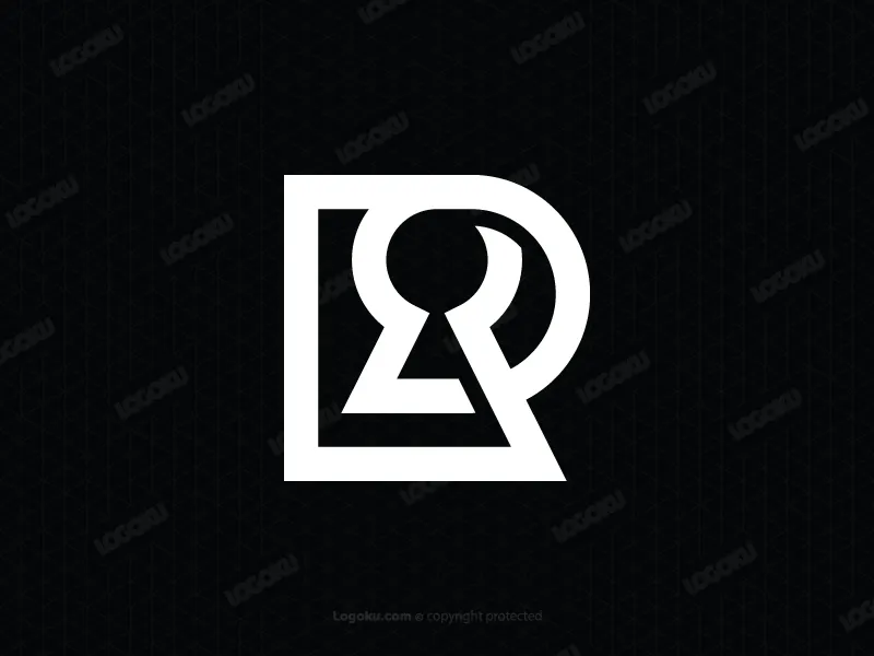 Schlüsselloch-logo Mit Dem Buchstaben R