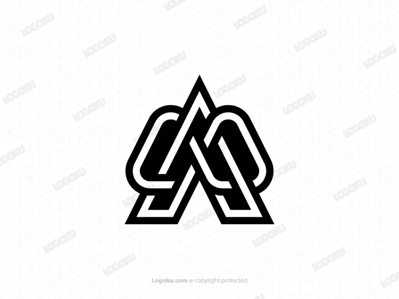 Kreatives Infinity-logo Mit Buchstaben A Oder V
