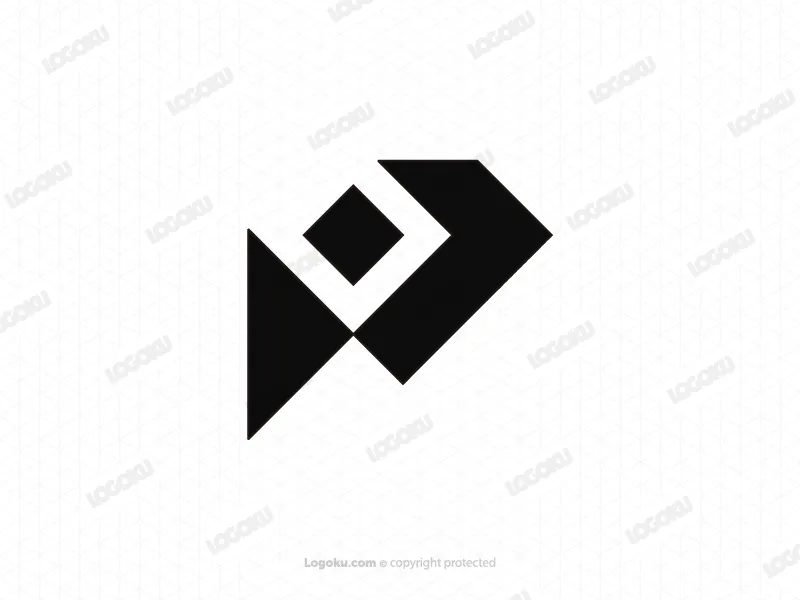 Stern P Buchstabenzeichen Logo