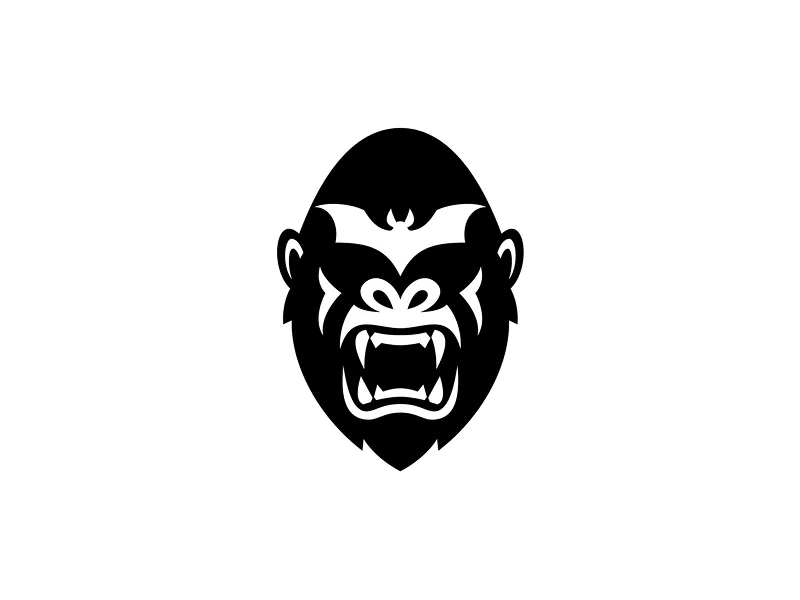 Bat Gorilla Face Dual Meaning