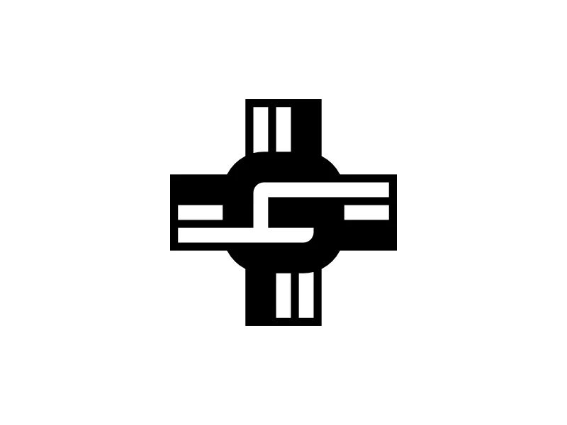 Buchstabe G Plus Medical Care Monogramm-logo
