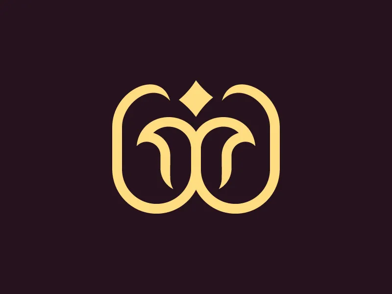 Schönes Monoline-tulpen-w-buchstaben-logo