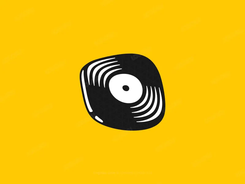Warped Records Vinyl-musikdisc-logo