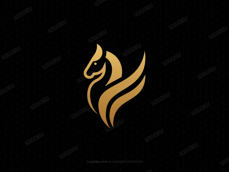 Elegantes Logo In Pferdeform